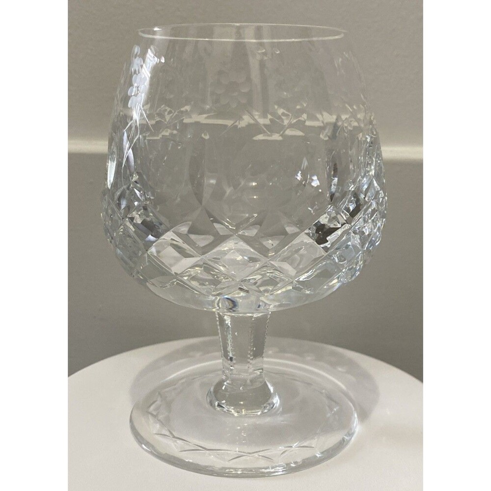 Rogaska Crystal Gallia 5 1/4" Brandy Snifter Floral Cut Glass Etched Vintage